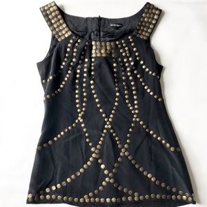 Nanette Lepore y2k style 100% silk black Whip It Top